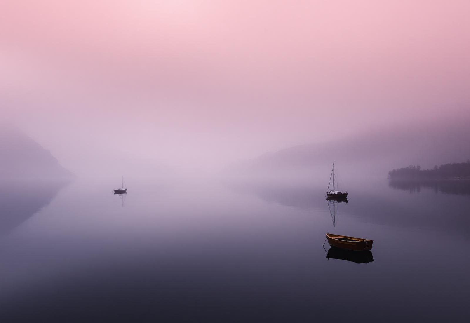 Mist over Loch Lomond at first light